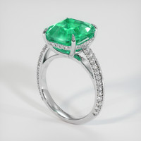 6.60 Ct. Emerald Ring, Platinum 950 2