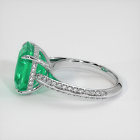 6.60 Ct. Emerald Ring, Platinum 950 4