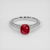 1.15 Ct. Ruby Ring, Platinum 950 1