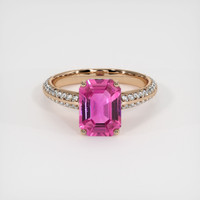 2.18 Ct. Pink Sapphire Ring, 18K Rose Gold 1