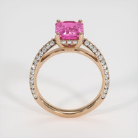 2.18 Ct. Pink Sapphire Ring, 18K Rose Gold 3