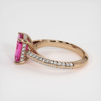 2.18 Ct. Pink Sapphire Ring, 18K Rose Gold 4