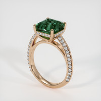 5.64 Ct. Greenish Blue Sapphire Ring, 18K Rose Gold 2