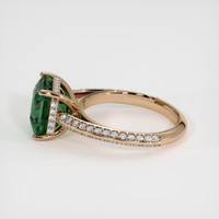 5.64 Ct. Greenish Blue Sapphire Ring, 18K Rose Gold 4