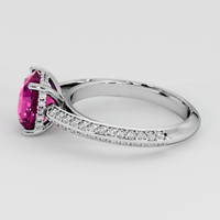 2.83 Ct. Pinkish Purple Sapphire Ring, 14K White Gold 4