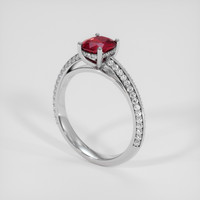 1.15 Ct. Ruby Ring, 14K White Gold 2