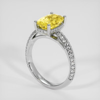 2.35 Ct. Yellow Sapphire Ring, 14K White Gold 2