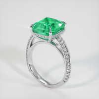 6.60 Ct. Emerald Ring, 18K White Gold 2