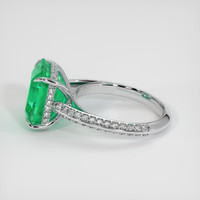 6.60 Ct. Emerald Ring, 18K White Gold 4