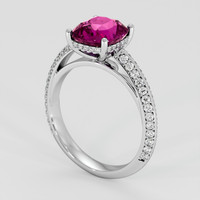 2.83 Ct. Pinkish Purple Sapphire Ring, 18K White Gold 2
