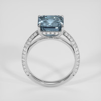 6.03 Ct. Greyish Blue Sapphire Ring, 18K White Gold 3