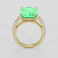 7.33 Ct. Emerald Ring, 18K Yellow Gold 3