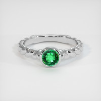 1.16 Ct. Emerald Ring, Platinum 950 1