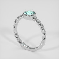 1.46 Ct. Greenish Blue Sapphire Ring, Platinum 950 2