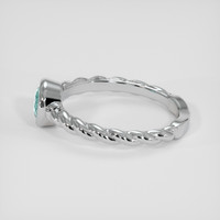 1.46 Ct. Greenish Blue Sapphire Ring, Platinum 950 4