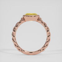 2.08 Ct. Yellow Sapphire Ring, 14K Rose Gold 3