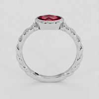 0.72 Ct. Pinkish Red Rubellite Tourmaline Ring, Silver 3