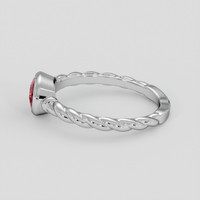 0.72 Ct. Pinkish Red Rubellite Tourmaline Ring, Silver 4