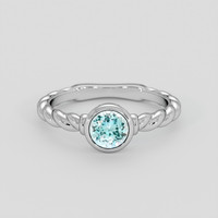1.46 Ct. Greenish Blue Sapphire Ring, 10K White Gold 1