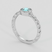 1.46 Ct. Greenish Blue Sapphire Ring, 10K White Gold 2