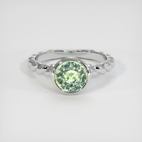 3.56 Ct. Green Sapphire Ring, 10K White Gold 1