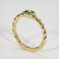 0.69 Ct. Green Sapphire Ring, 10K Yellow Gold 2