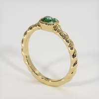 0.90 Ct. Green Sapphire Ring, 10K Yellow Gold 2