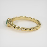 0.90 Ct. Green Sapphire Ring, 10K Yellow Gold 4
