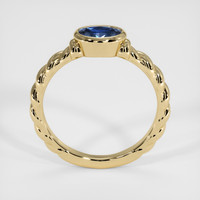 0.87 Ct. Blue Sapphire Ring, 14K Yellow Gold 3