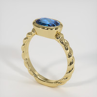 2.11 Ct. Blue Sapphire Ring, 14K Yellow Gold 2