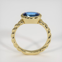 2.11 Ct. Blue Sapphire Ring, 14K Yellow Gold 3