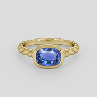 1.76 Ct. Purplish Blue Cobalt Spinel Ring, 18K Yellow Gold 1
