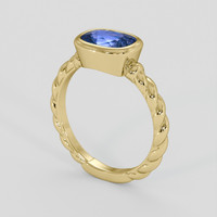 1.76 Ct. Purplish Blue Cobalt Spinel Ring, 18K Yellow Gold 2