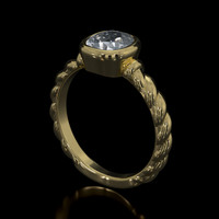 1.18 Ct. Gemstone Ring, 18K Yellow Gold 2