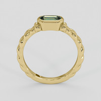 0.99 Ct. Yellowish Green Sapphire Ring, 18K Yellow Gold 3