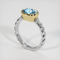 1.85 Ct. Gemstone Ring, 14K Yellow & White 2