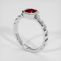 0.89 Ct. Ruby Ring, Platinum 950 2