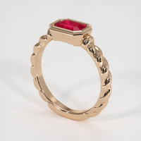 1.03 Ct. Ruby Ring, 14K Rose Gold 2