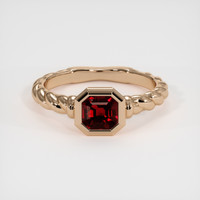 0.89 Ct. Ruby Ring, 14K Rose Gold 1