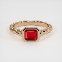 0.99 Ct. Ruby Ring, 14K Rose Gold 1