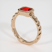 0.99 Ct. Ruby Ring, 14K Rose Gold 2