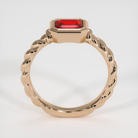 0.99 Ct. Ruby Ring, 14K Rose Gold 3