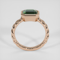 2.52 Ct. Greenish Blue Sapphire Ring, 18K Rose Gold 3