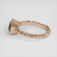 2.52 Ct. Greenish Blue Sapphire Ring, 18K Rose Gold 4