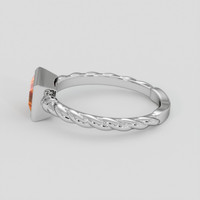 1.41 Ct. Orange Hessonite Garnet Ring, 10K White Gold 4