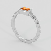 0.47 Ct. Madeira (Reddish Orange) Citrine Ring, 10K White Gold 2