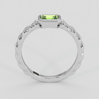 0.52 Ct. Yellowish Green Peridot Ring, 14K White Gold 3