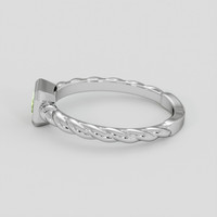 0.52 Ct. Yellowish Green Peridot Ring, 14K White Gold 4