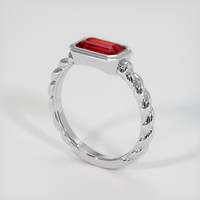 2.03 Ct. Ruby Ring, 14K White Gold 2