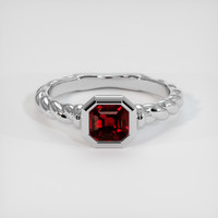 0.89 Ct. Ruby Ring, 14K White Gold 1